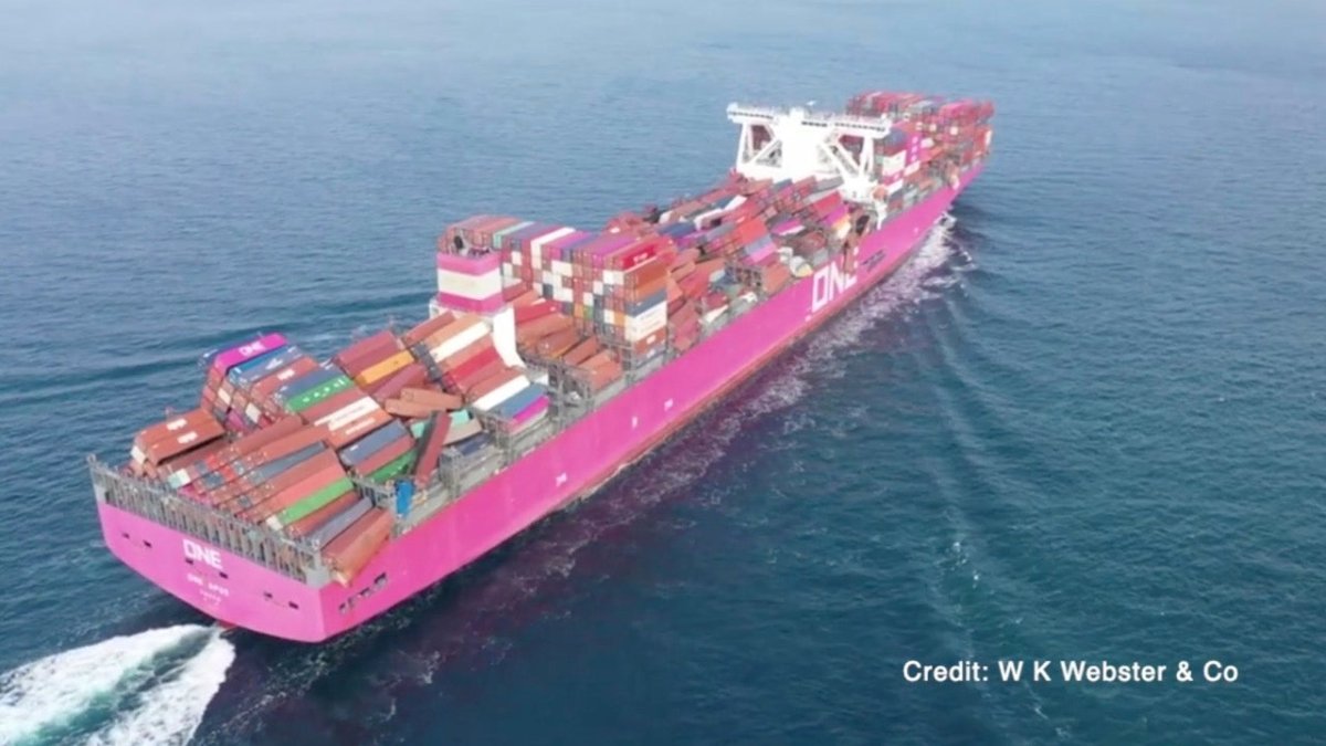 Container über Bord: Video zeigt Schäden auf der One Apus - Ankerherz Verlag