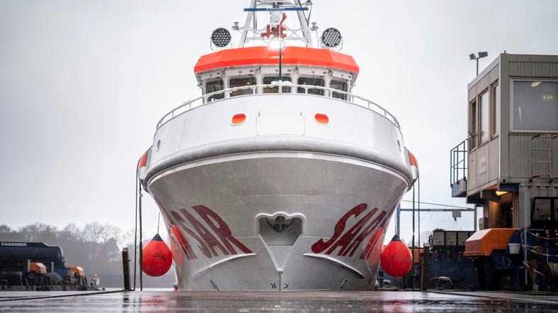 Neuer Seenotrettungskreuzer Hamburg erstmals im Wasser - Ankerherz Verlag