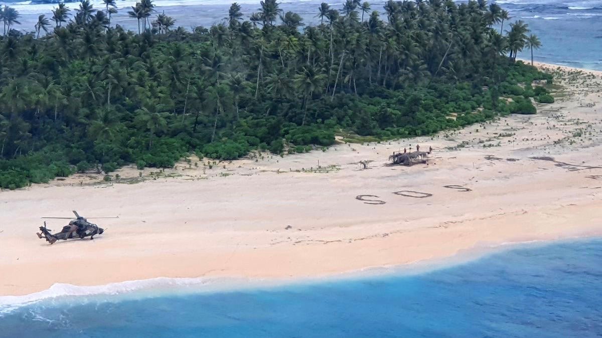 SOS im Sand: Schiffbrüchige auf einsamer Insel gerettet - Ankerherz Verlag