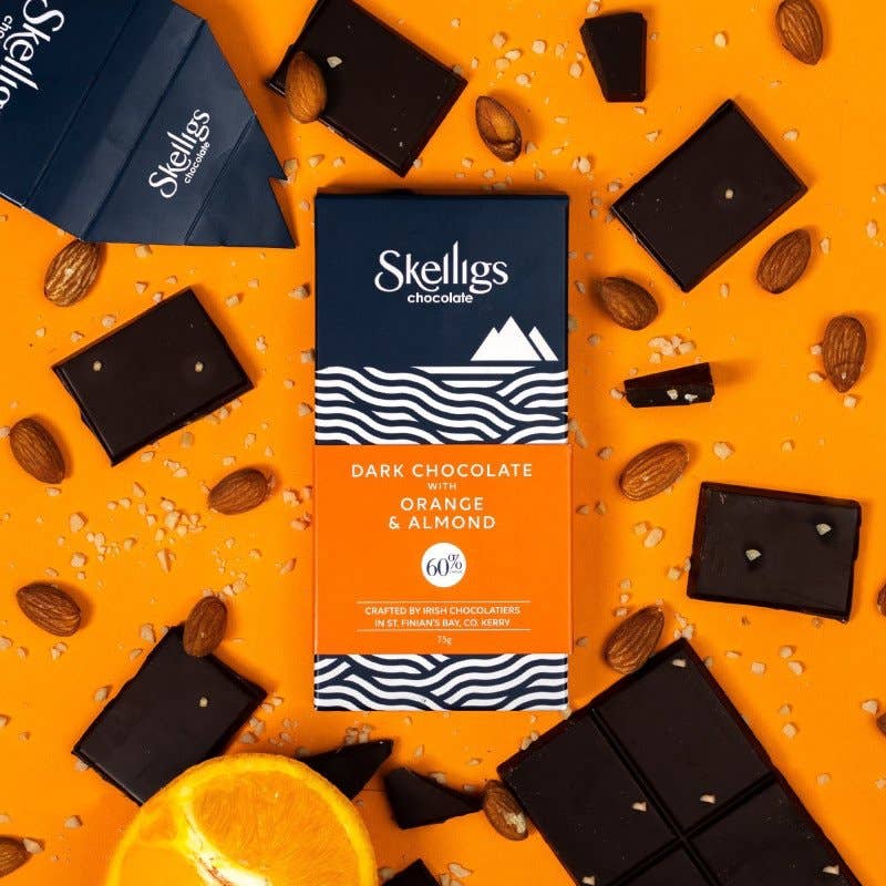 Skelligs Schokolade Orangen und Mandeln