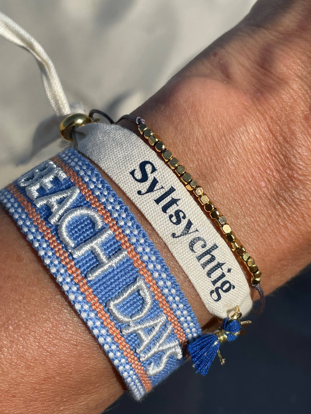 Armband Beach Days — Gewebt, größenverstellbar
