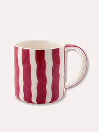 Handbemalter Becher mit Streifen
