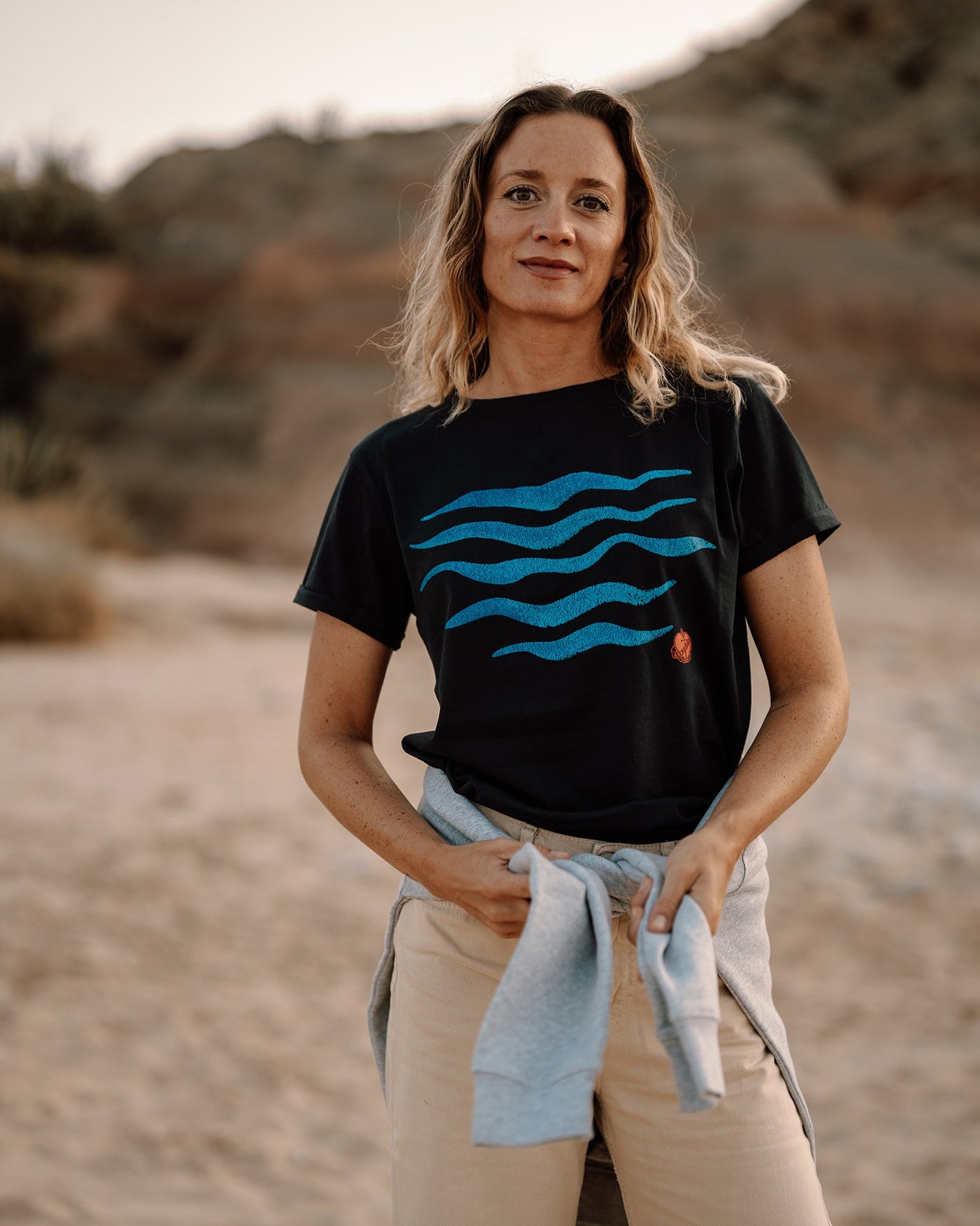 Frauen T-Shirt Waves navy | ankerherz.de