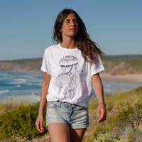 weißes Frauen T-Shirt Qualle