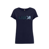 Frauen T-Shirt AHOI navy | ankerherz.de