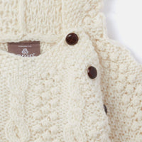 Baby Aran Strickpullover mit Kapuze - Ankerherz Verlag