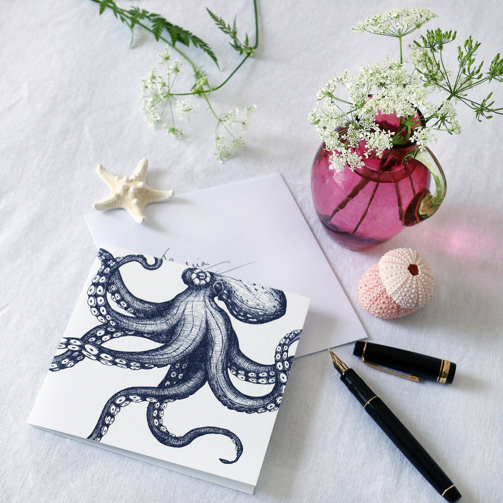 Klappkarte – Oktopus aus Cornwall