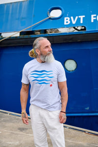 T-Shirt Waves grau - Ankerherz Verlag
